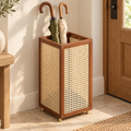 Woven-Panel Umbrella Stand