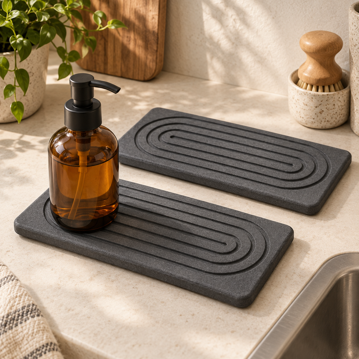 Diatomite Sink Trays, Pair