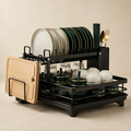 2-Tier Dish Rack with Utensil Holder