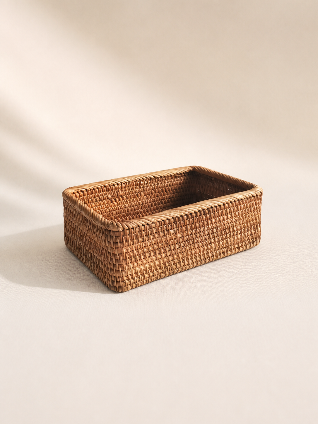 Hand-Woven Wicker Basket
