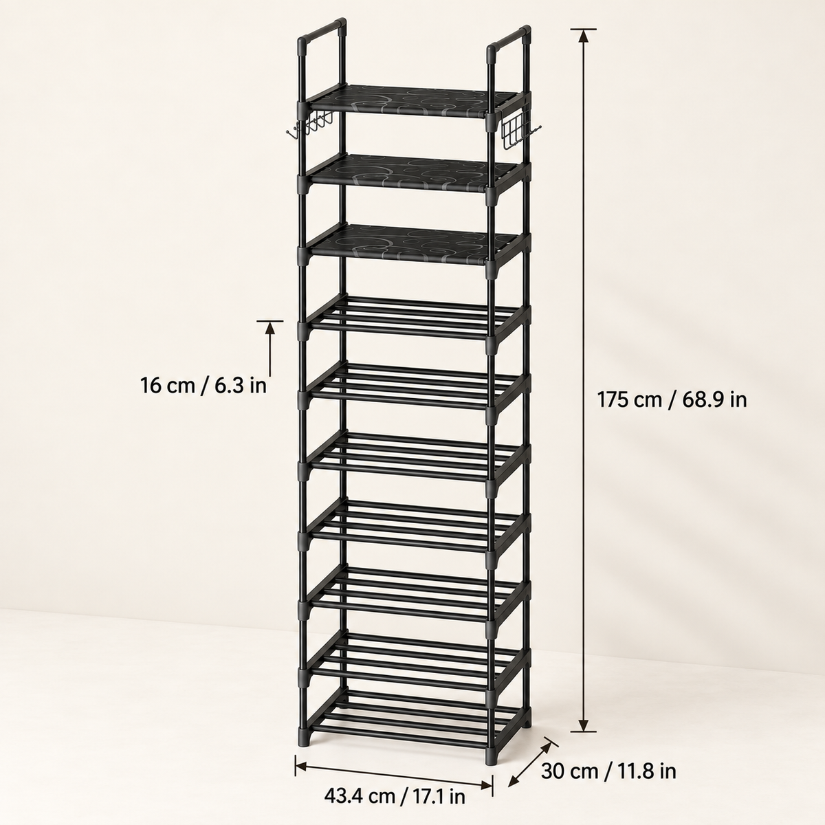 Bathroom storage rack product dimensions