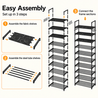 Bathroom storage rack assembly instructions