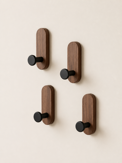Walnut Hooks (Set of 4)