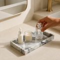 Marble-Look Vanity Tray