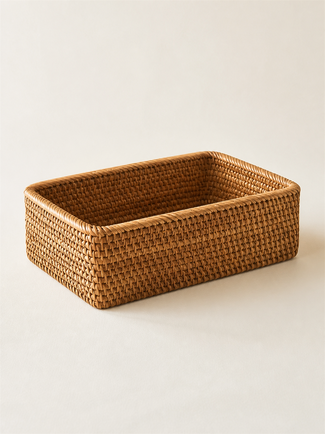 Hand-Woven Wicker Basket