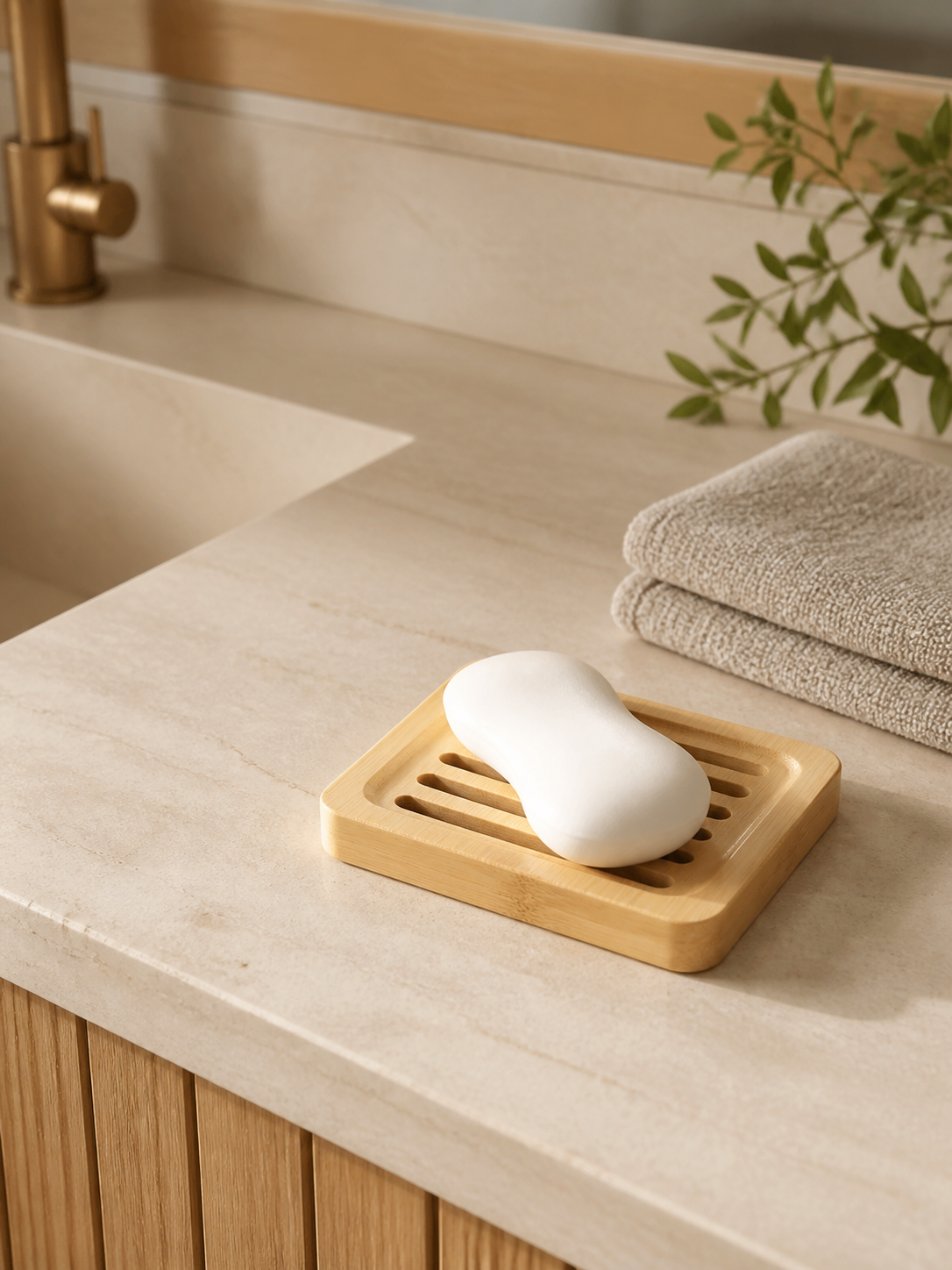 Bamboo Slatted Soap Dish