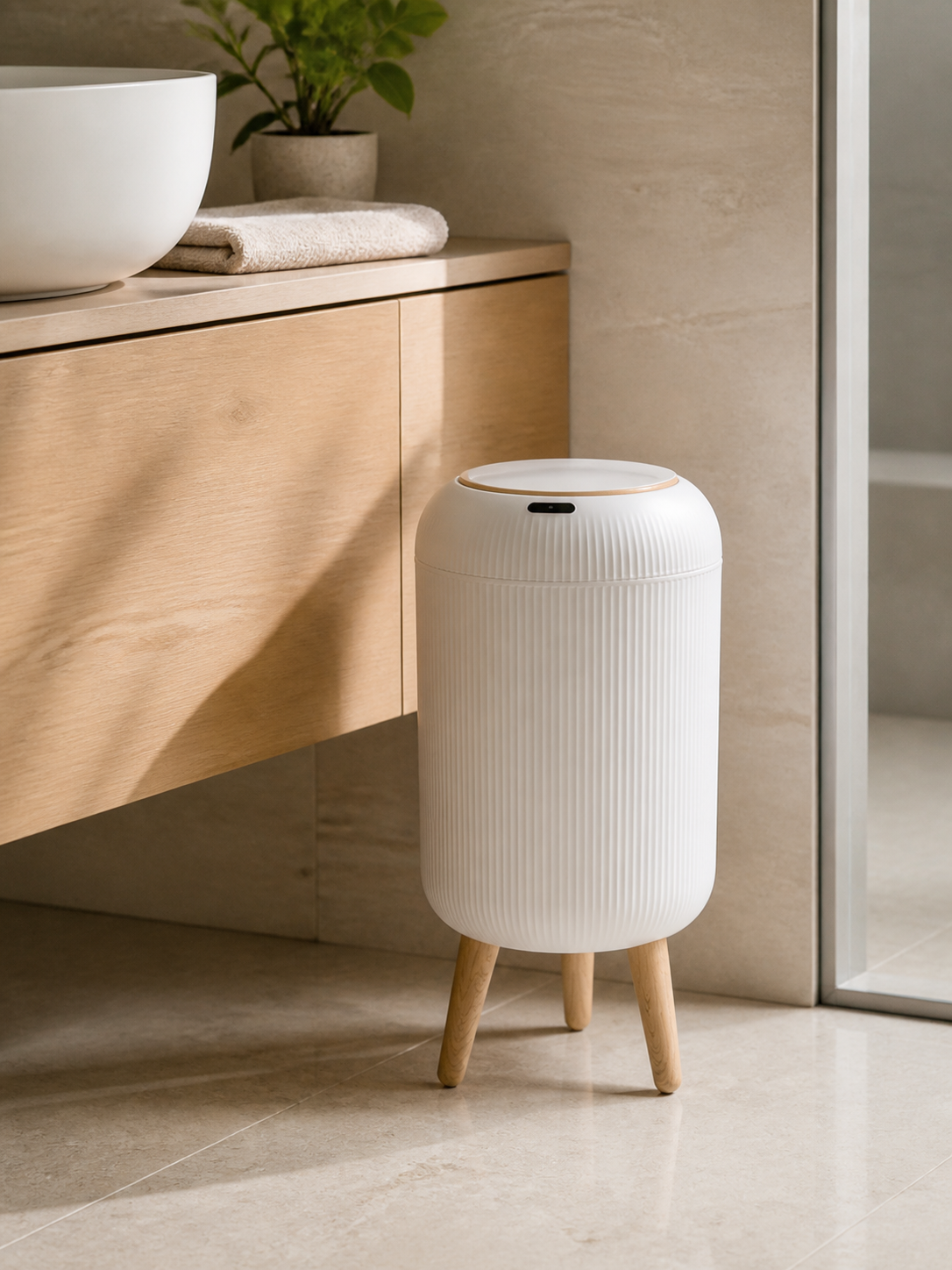 10L Touchless Bathroom Trash Can with Lid