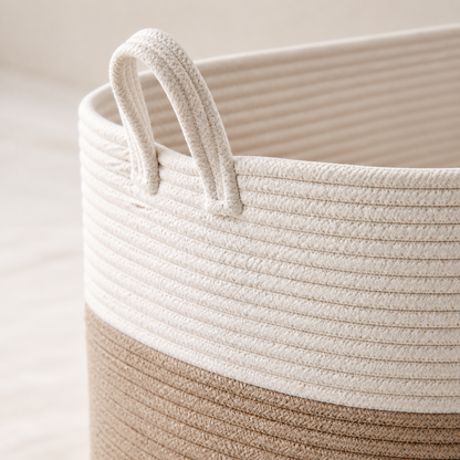 Cotton Rope Laundry Basket — 58L