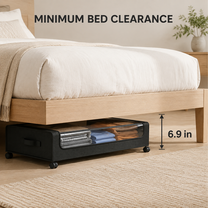 Minimum bed clearance for the storage organizer