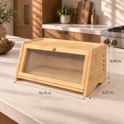 Fluted-Door Bread Box — dimensions