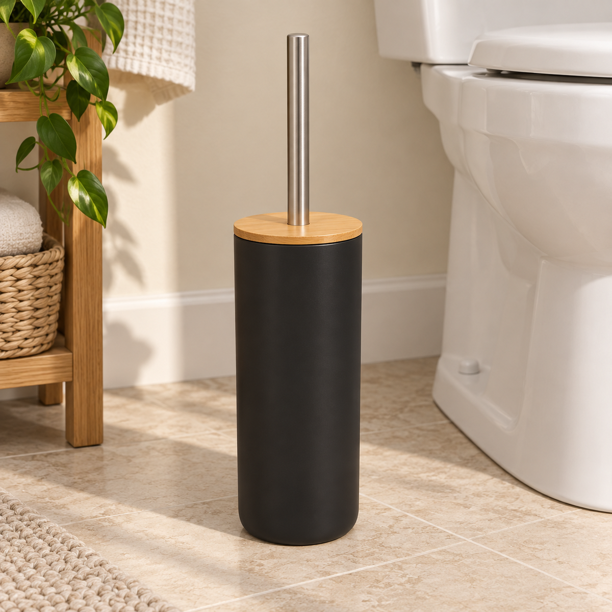 Toilet Brush & Holder — variant hero black