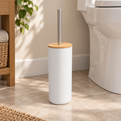 Toilet Brush & Holder — variant hero white