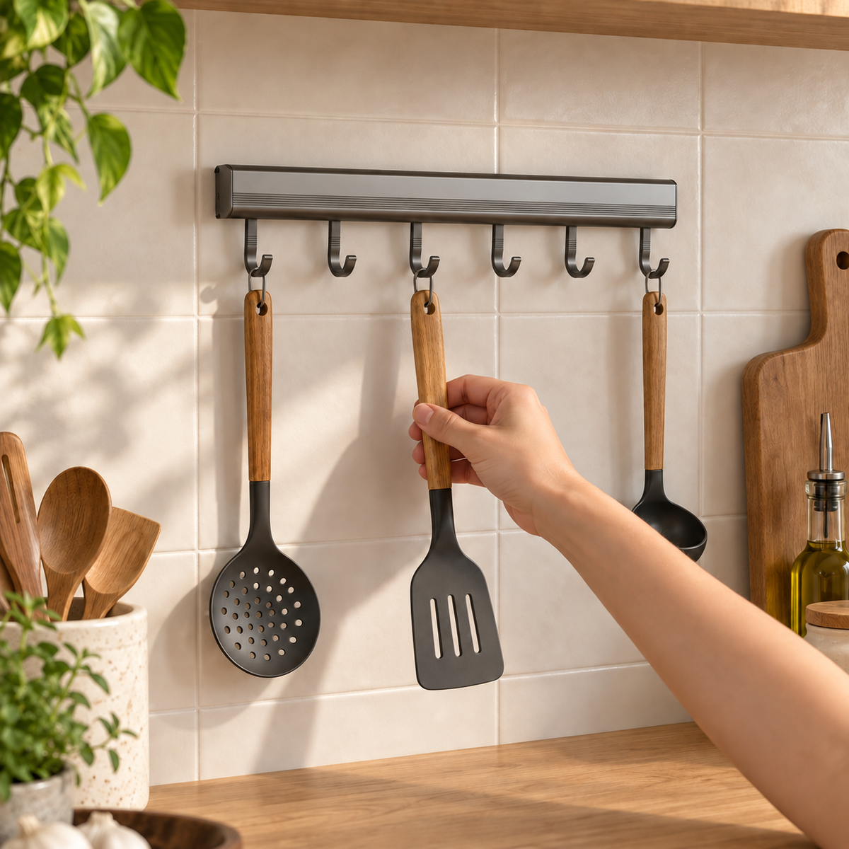 Wall Utensil Holder — lifestyle in use