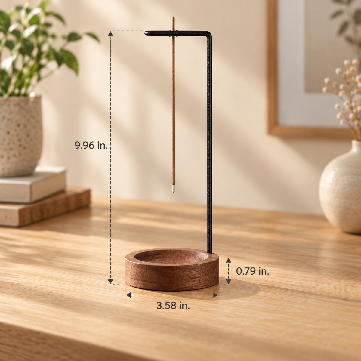 Suspended Incense Holder — dimensions