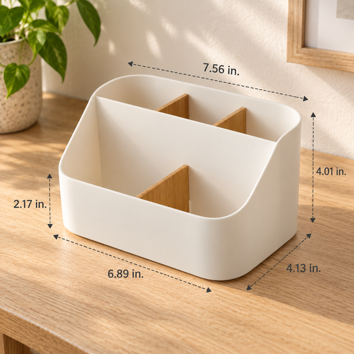 Divided Makeup Organizer — dimensions