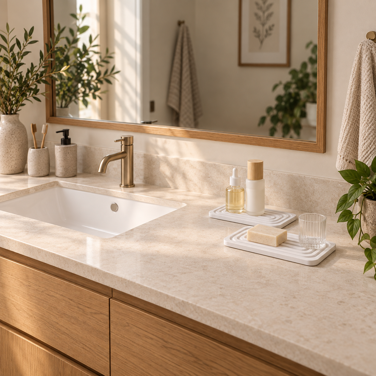 Diatomite Sink Trays, Pair — lifestyle ambient