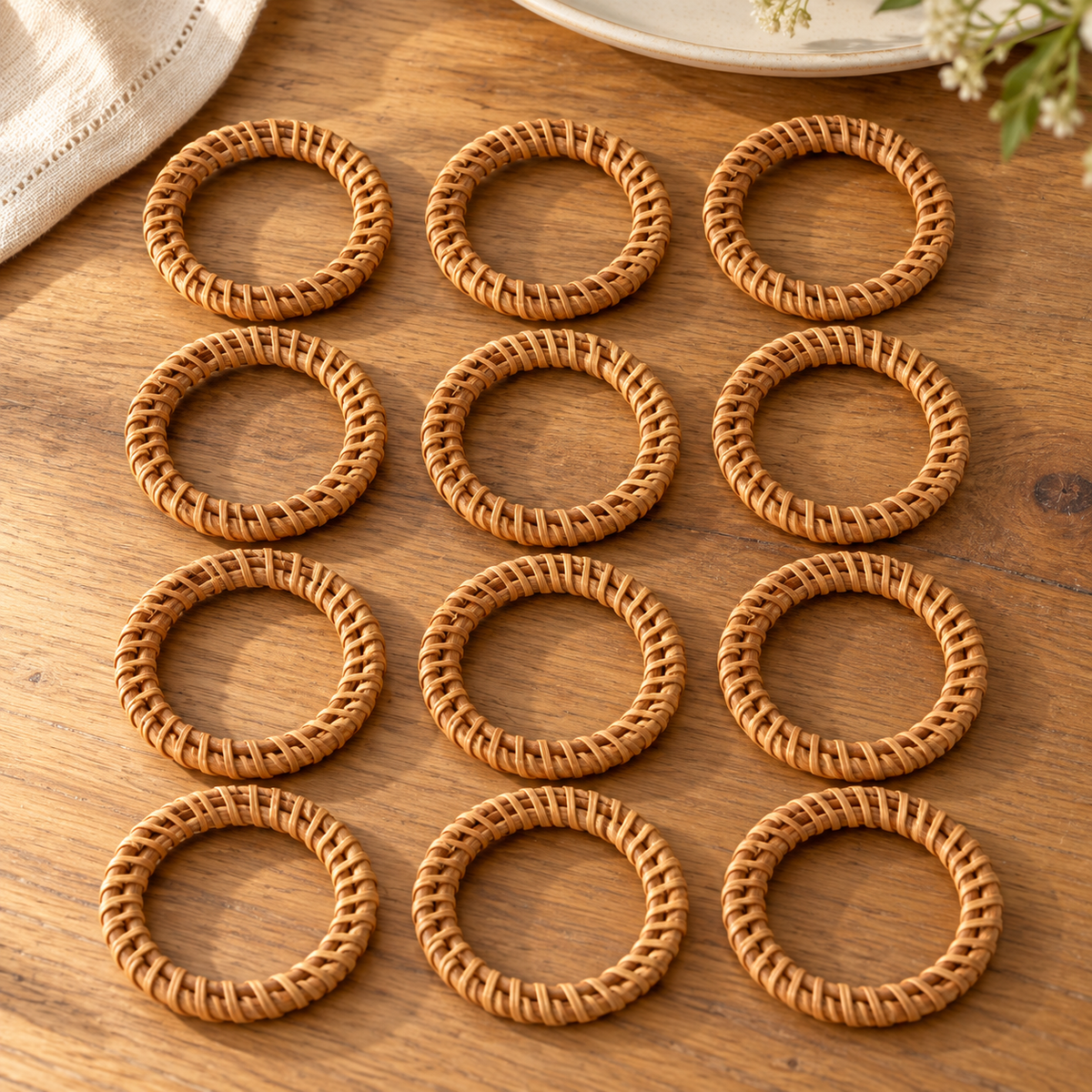 Woven Napkin Rings, Set of 12 — hero lifestyle