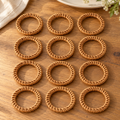 Woven Napkin Rings, Set of 12 — hero lifestyle