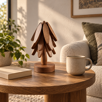 Folding Wooden Trivets — lifestyle ambient