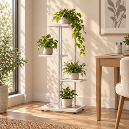 4-Tier Metal Plant Stand — lifestyle ambient