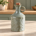 Handled Ceramic Oil Dispenser — variant green