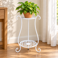 2-Tier Metal Plant Stand — variant hero white
