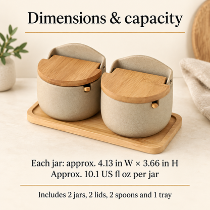 Ceramic Salt Cellars, Set of 2 — dimensions