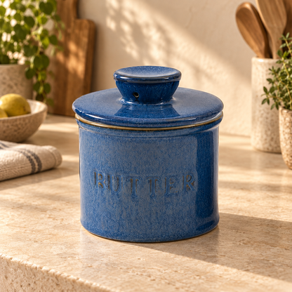 Glazed Ceramic Butter Crock — hero