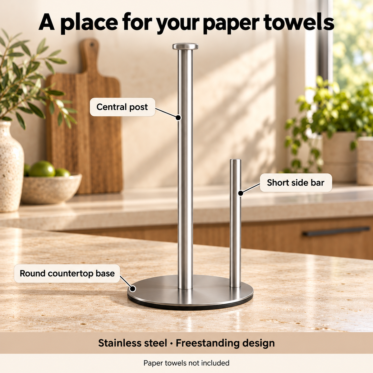 Countertop Paper Towel Holder — infographic countertop design