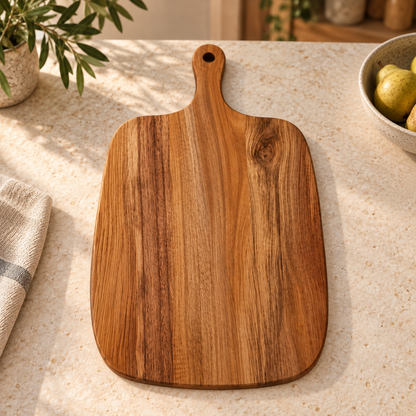 Wooden Cutting Board with Handle — variant large hero