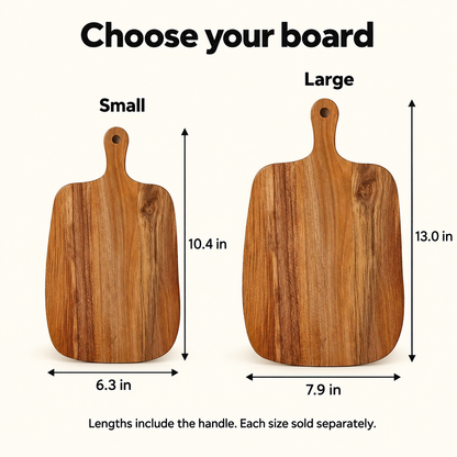 Wooden Cutting Board with Handle — dimensions