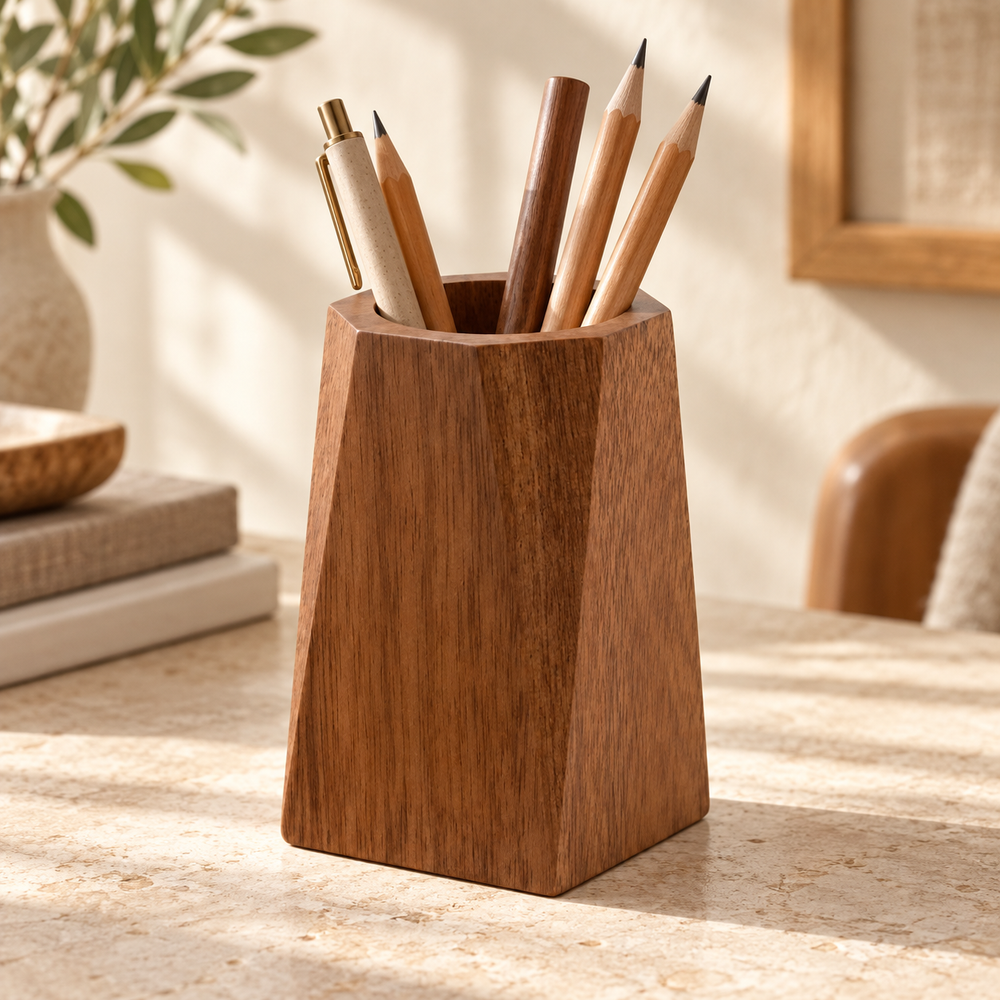 Wooden Pen Holder — hero