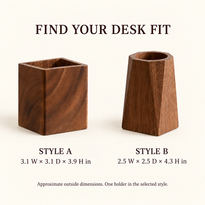 Wooden Pen Holder — dimensions