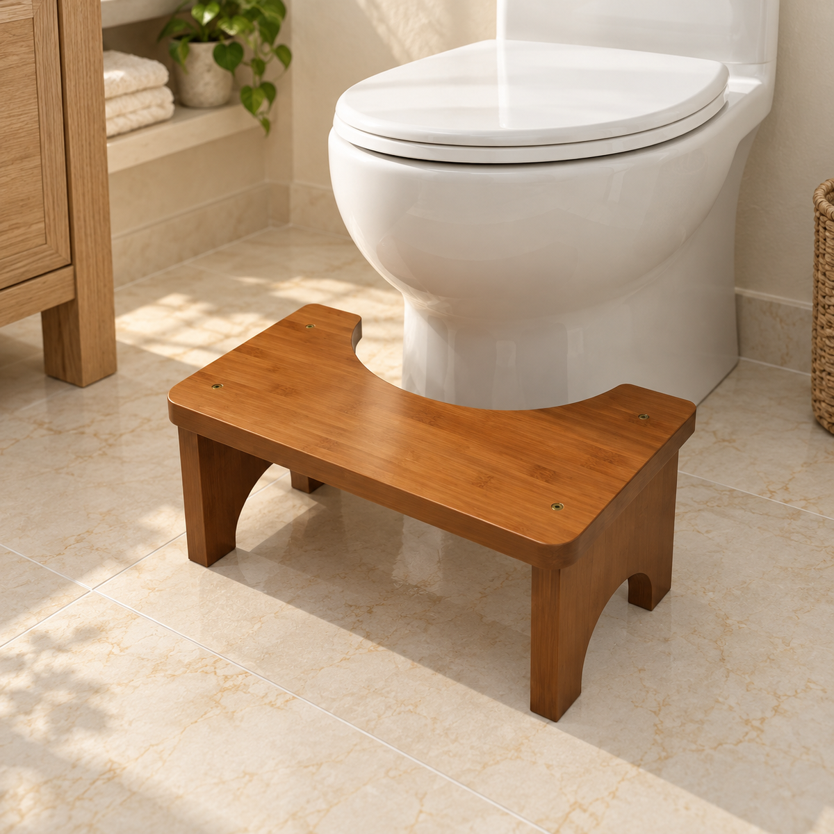 Bamboo Toilet Stool — ambient