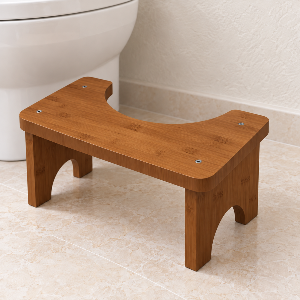 Bamboo Toilet Stool — variant brown hero