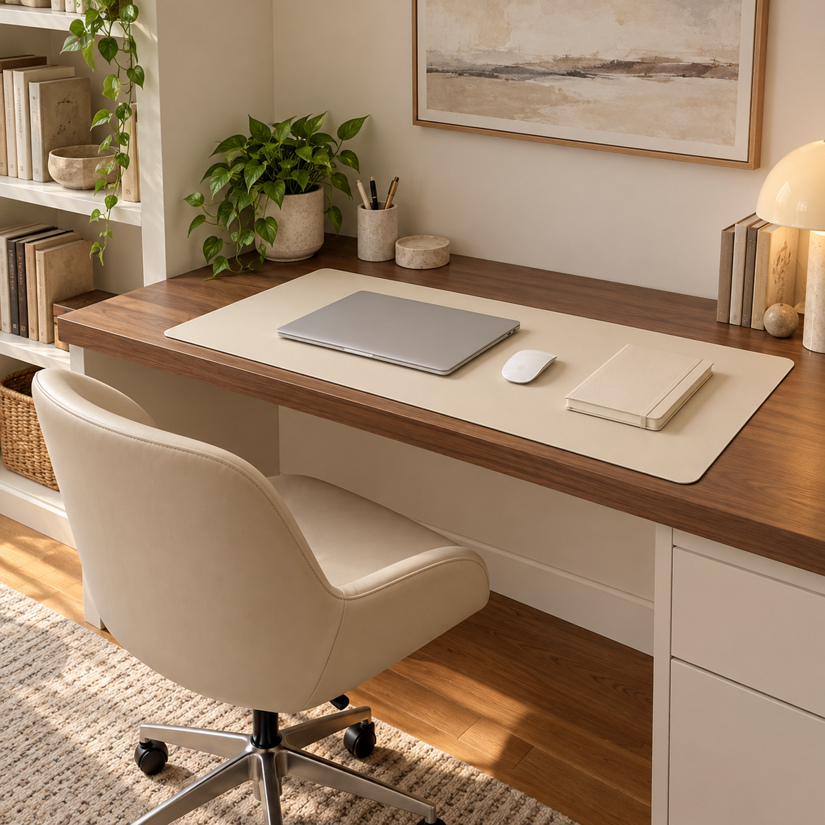 Faux Leather Desk Mat — lifestyle ambient