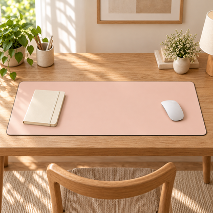 Faux Leather Desk Mat — Pink / Small — 23.6 × 11.8 in variant