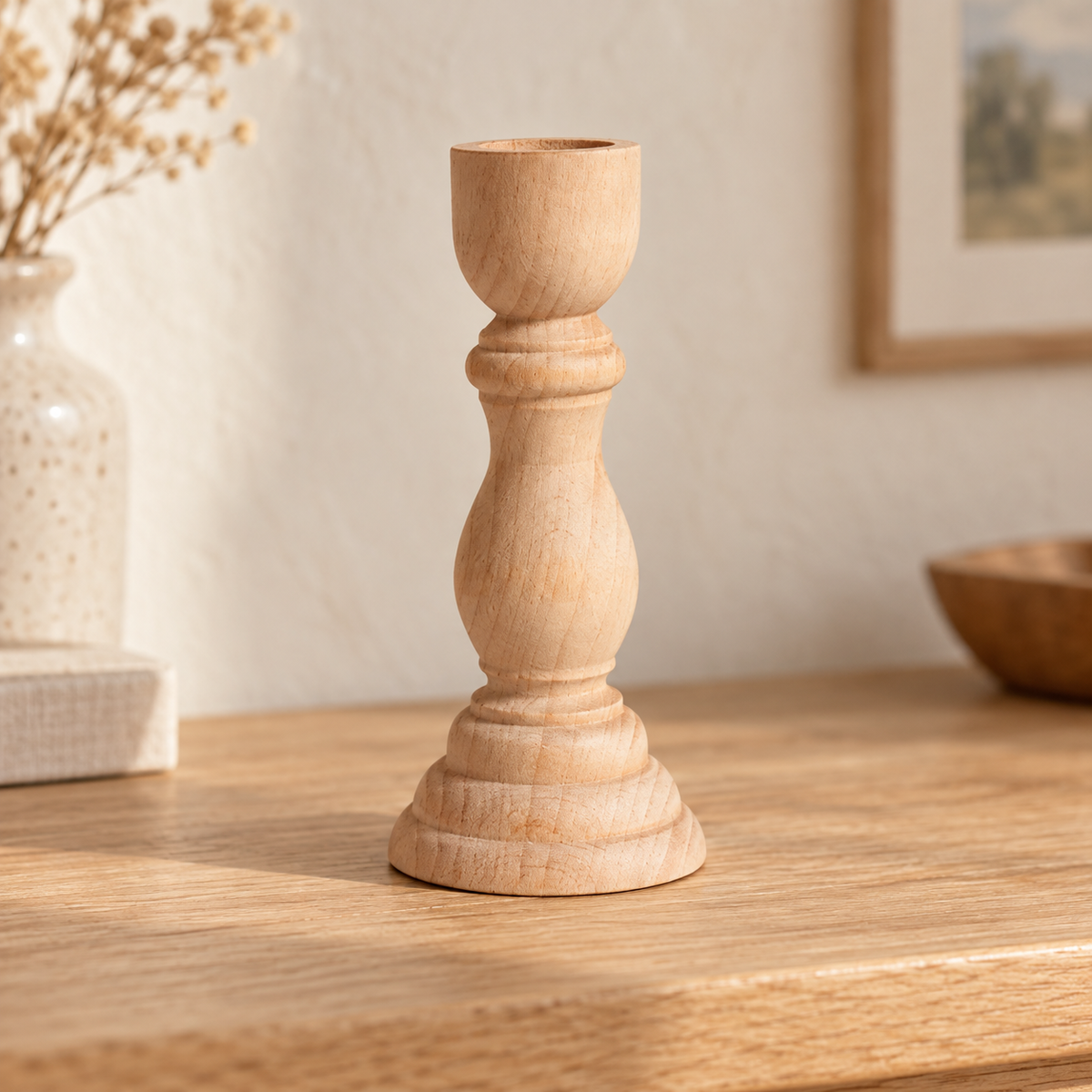 Wooden Taper Candleholder — hero lifestyle