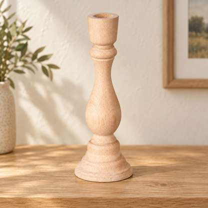 Wooden Taper Candleholder — Large — 6.9 in variant