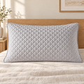 Quilted Zip Pillow Protector — Gray variant