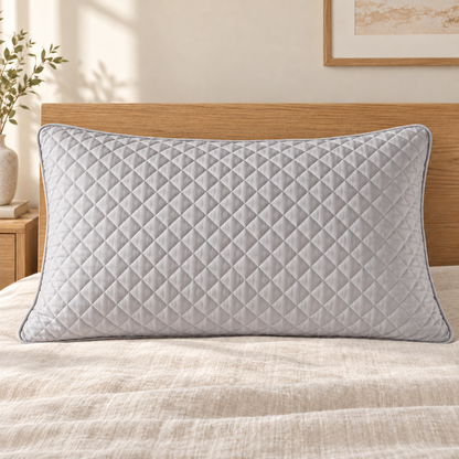 Quilted Zip Pillow Protector — Gray variant