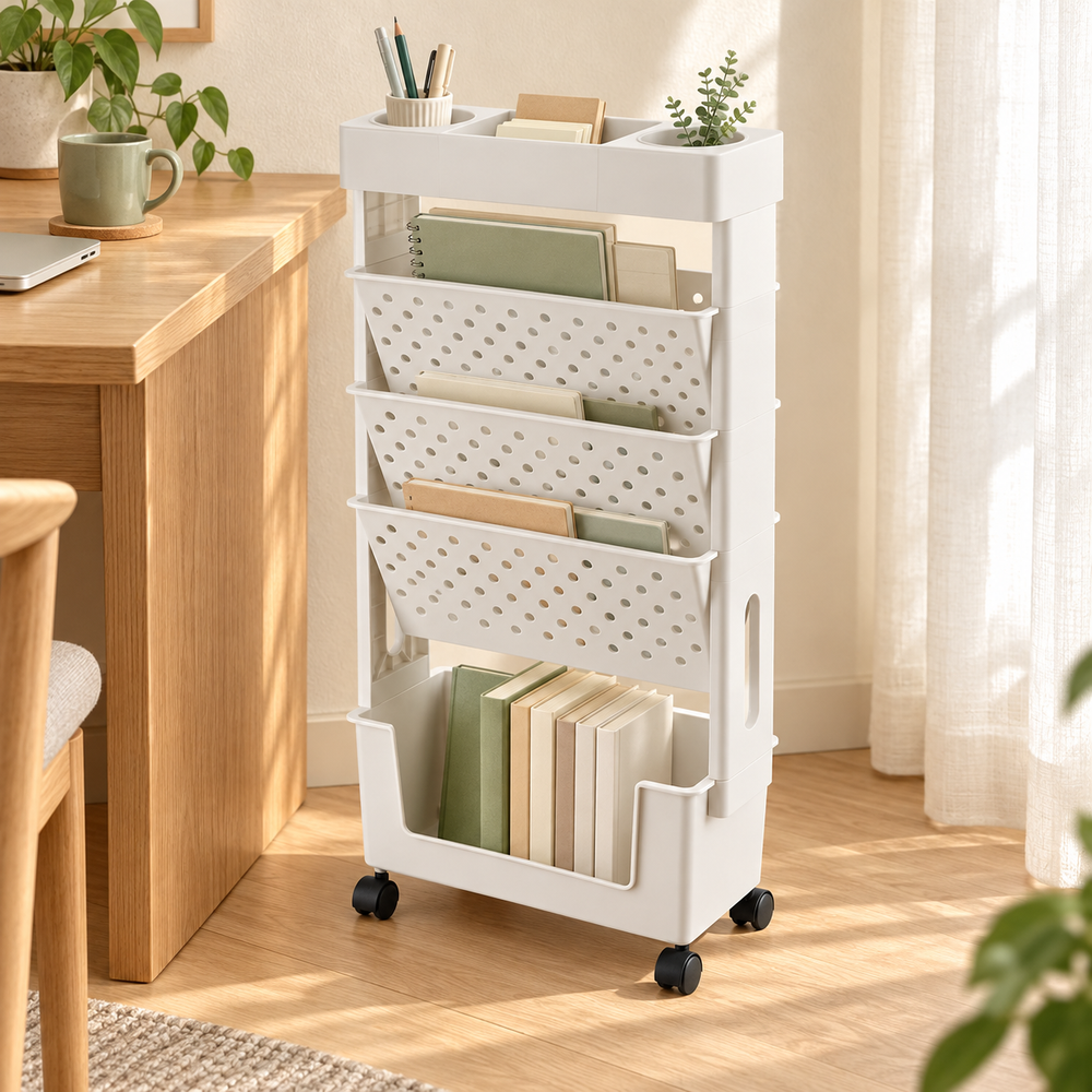 5-Tier Rolling Bookshelf — hero